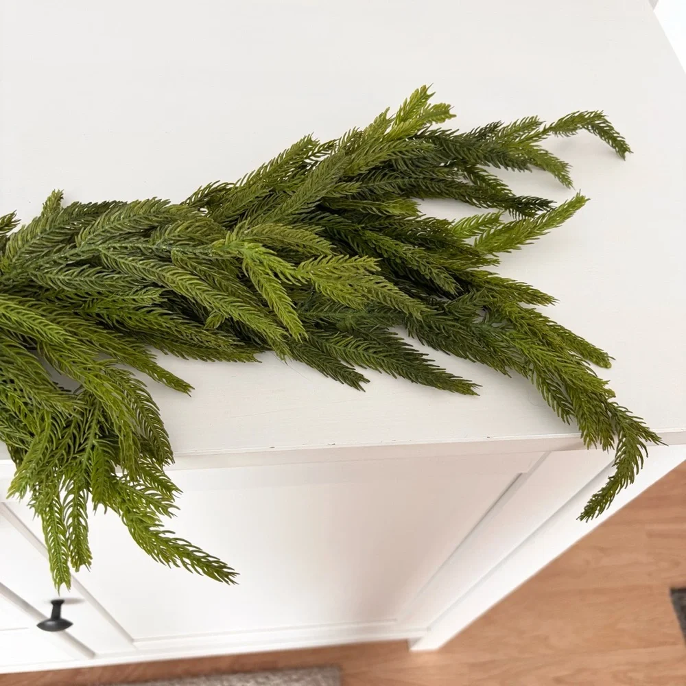 KIRKLANDS Norfolk Pine Natural Touch Garland 5ft NWT